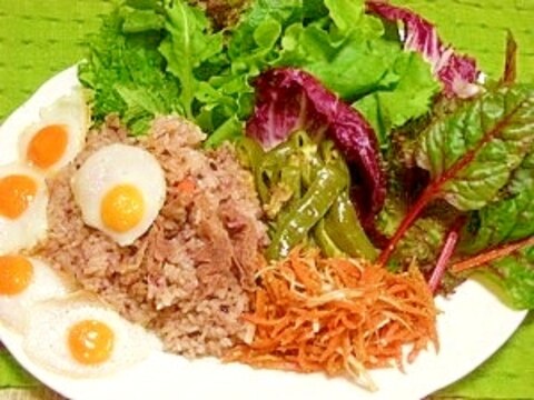 減塩☆ワンプレート・菜園風手巻き炊き込みご飯